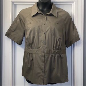 New! Worthington Woman Stretch - Safari Blouse